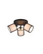 Trio Lighting 811430332 Burton Matt Black Round 3 Spotlight