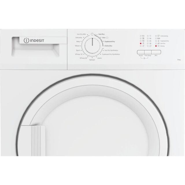 Indesit CYDC82WWGLUK 8kg Condenser Tumble Dryer - White