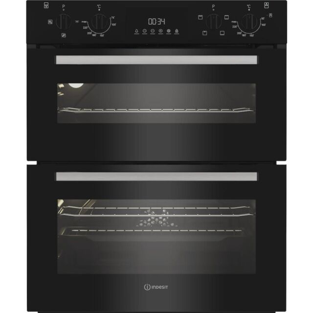 Indesit DUI10DB Built-In Double Oven - Black