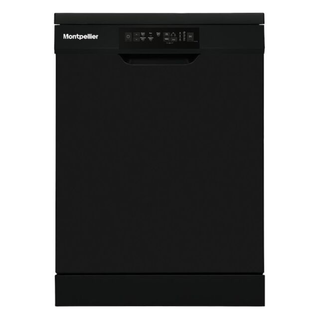 Montpellier MDW1354K 60cm Freestanding Dishwasher in Black