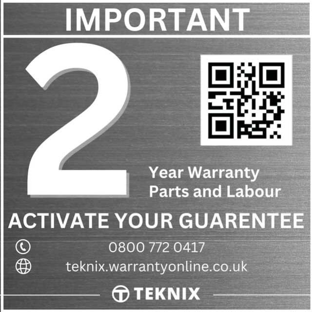 Teknix TK2CLED8W 8kg Condenser Tumble Dryer - White