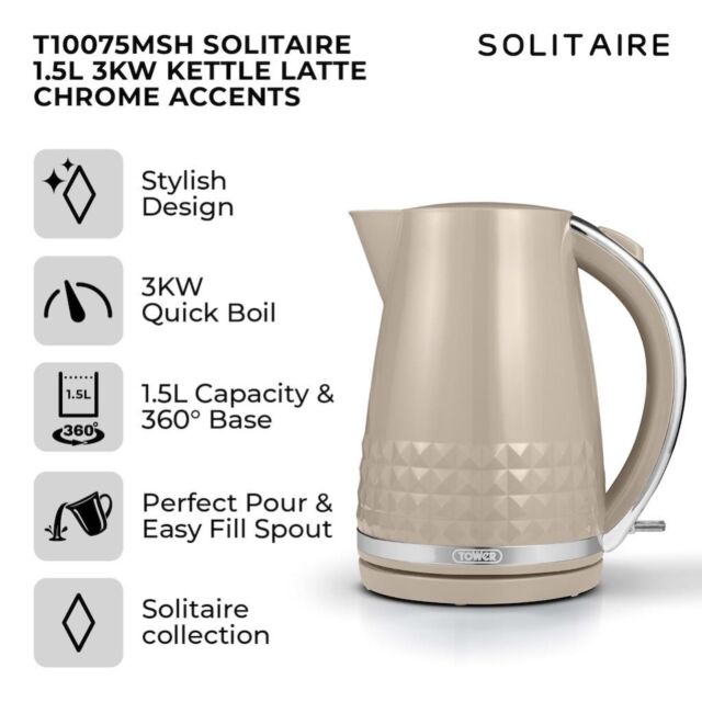 Tower T10075MSH Solitare 1.5L 3KW Kettle